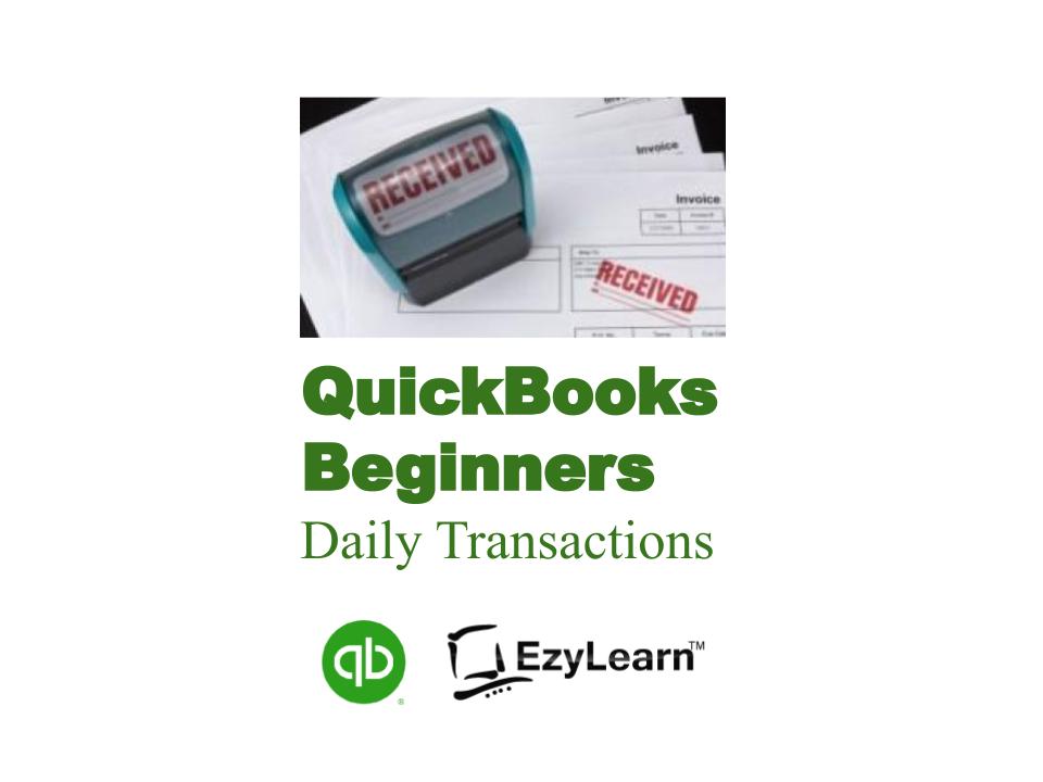 EzyLearn Online Training Courses - Certificate in Accounts Receivable & Payable using QuickBooks Online